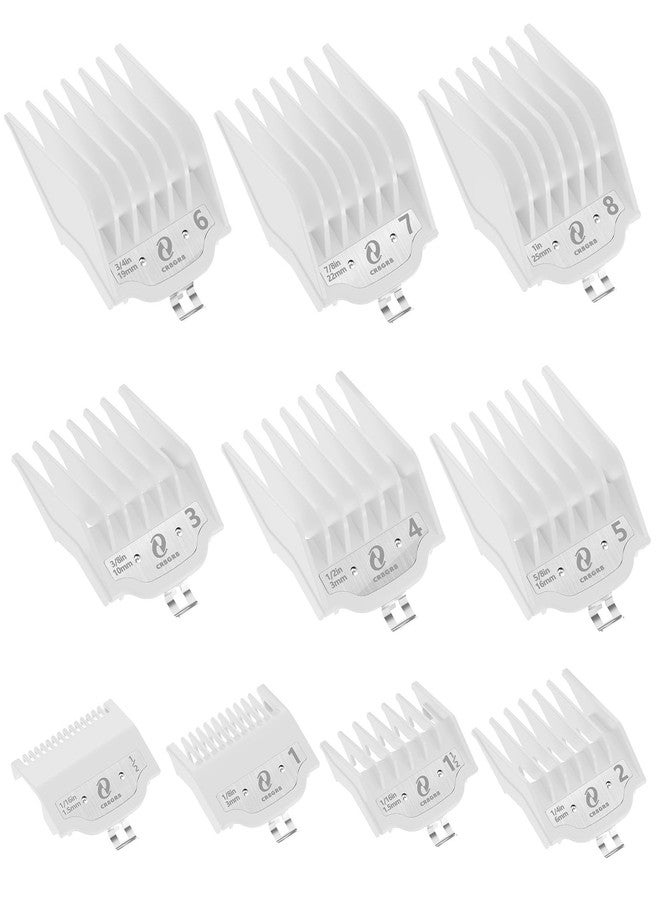 CR8GR8 Clipper Guards Set, 10 Professional Cutting Guides (1/16" to 1") Compatible with Most Wahl Clippers, Transparent Replacement Guards for Wahl Hair Clippers - Image 1